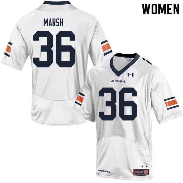 Women #36 Josh Marsh Auburn Tigers College Football Jerseys Sale-White